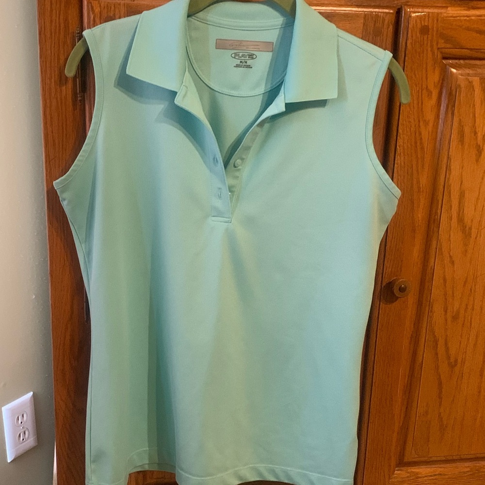 Greg Norman Play Dry Sleeveless Polo Golf Shirt